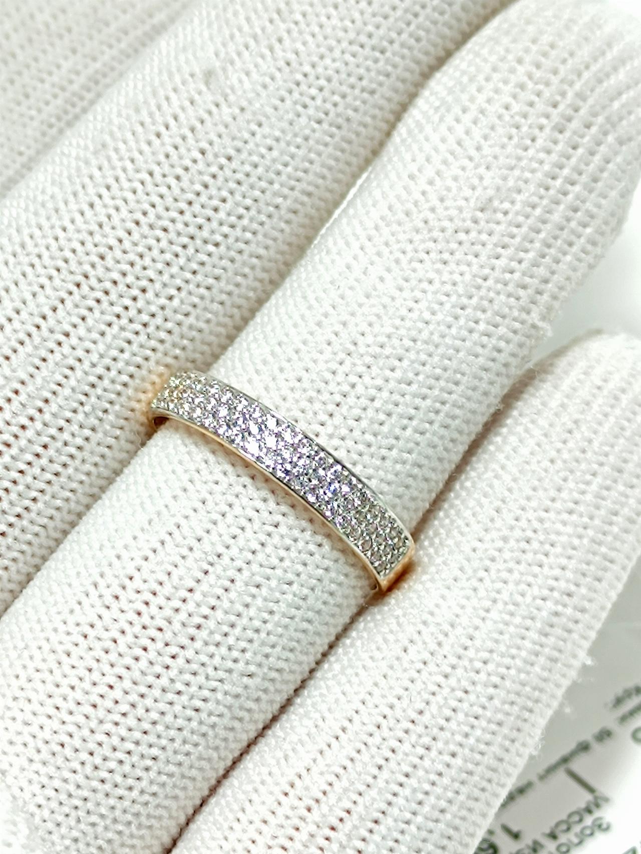 Золотое кольцо женское, вставка фианит