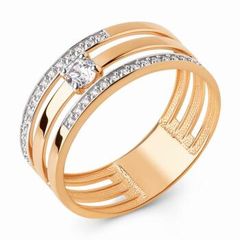 Золотое кольцо, вставка фианит