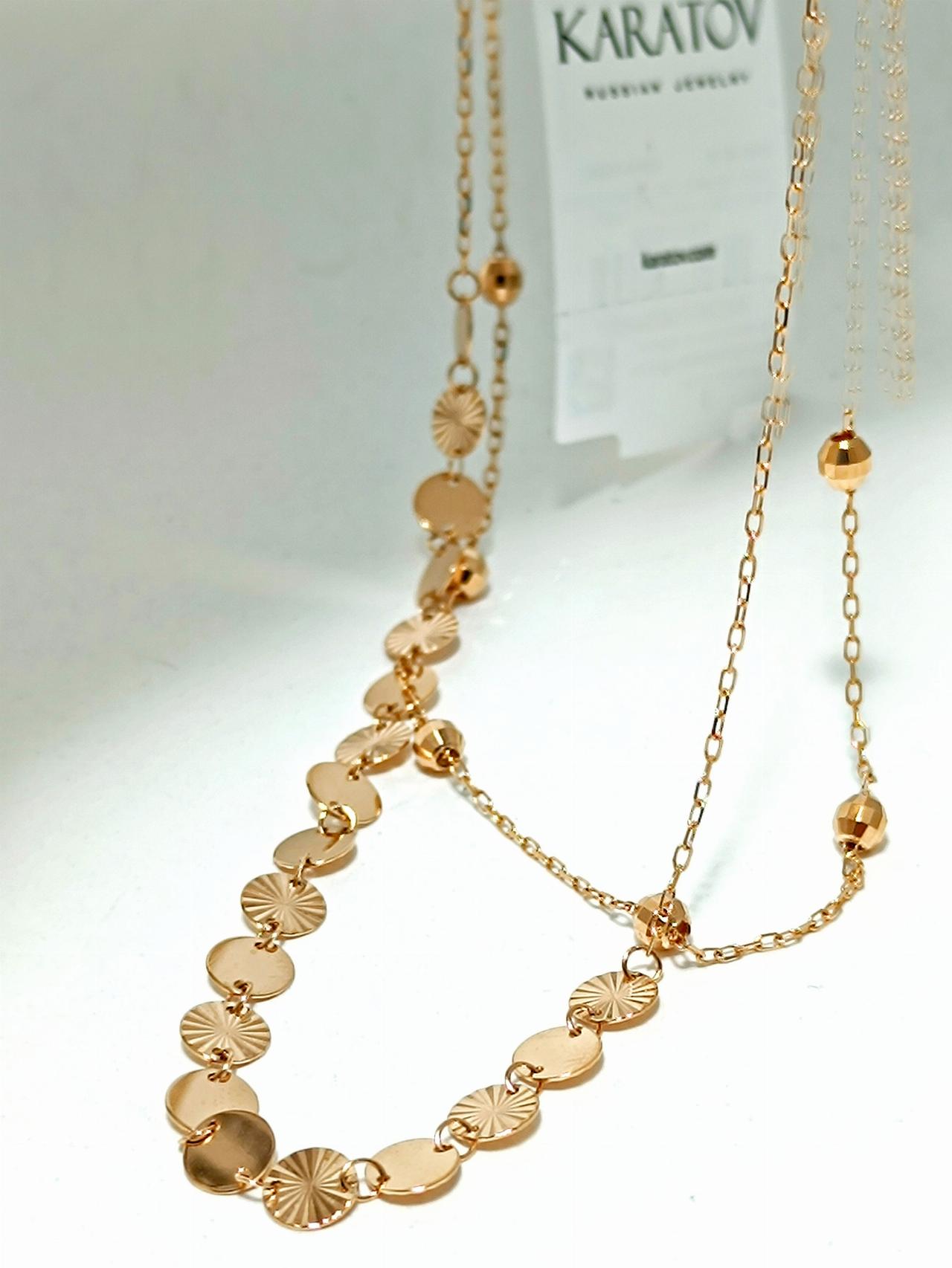 Золотое колье женское