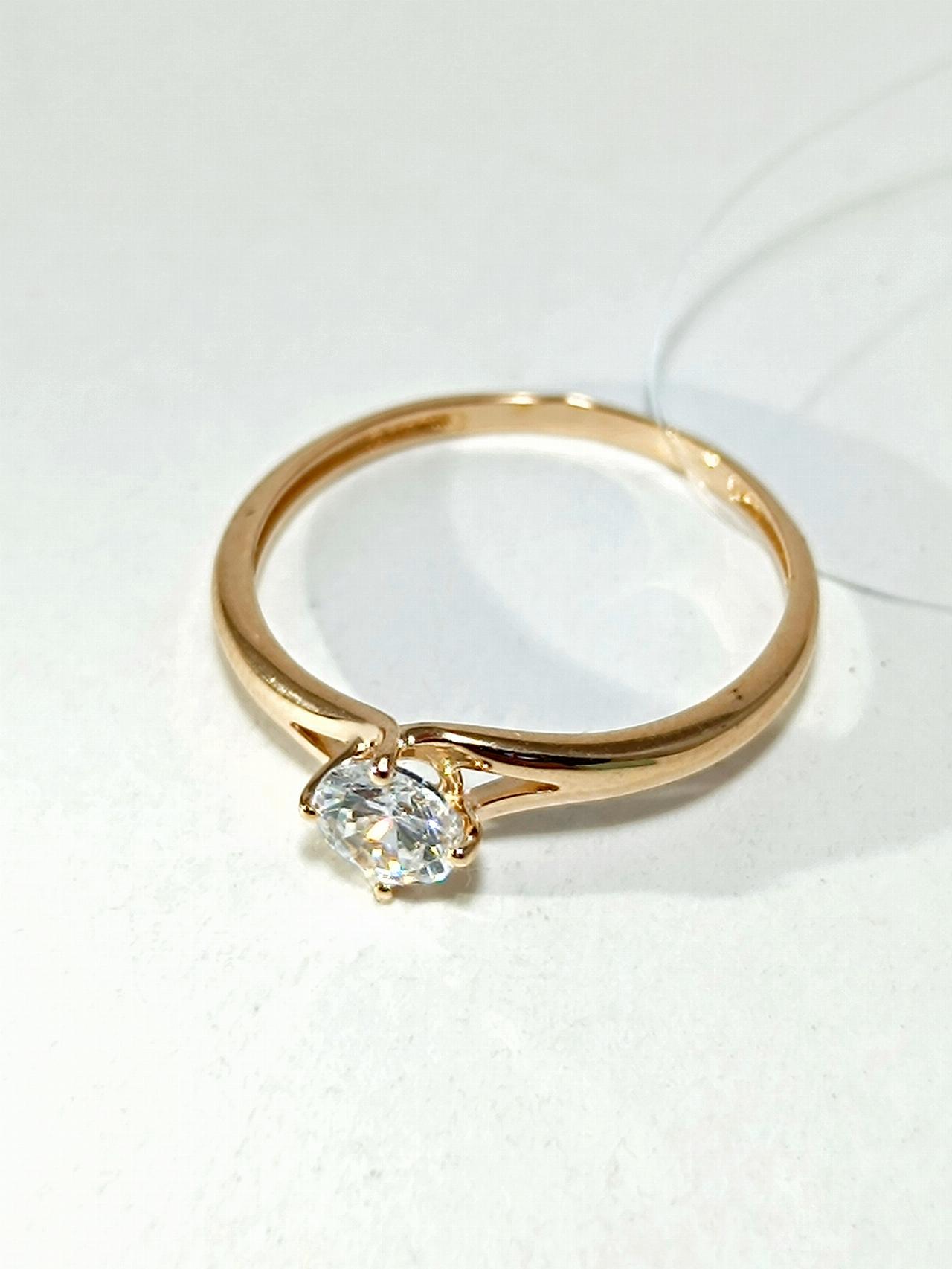 Золотое кольцо, вставка фианит