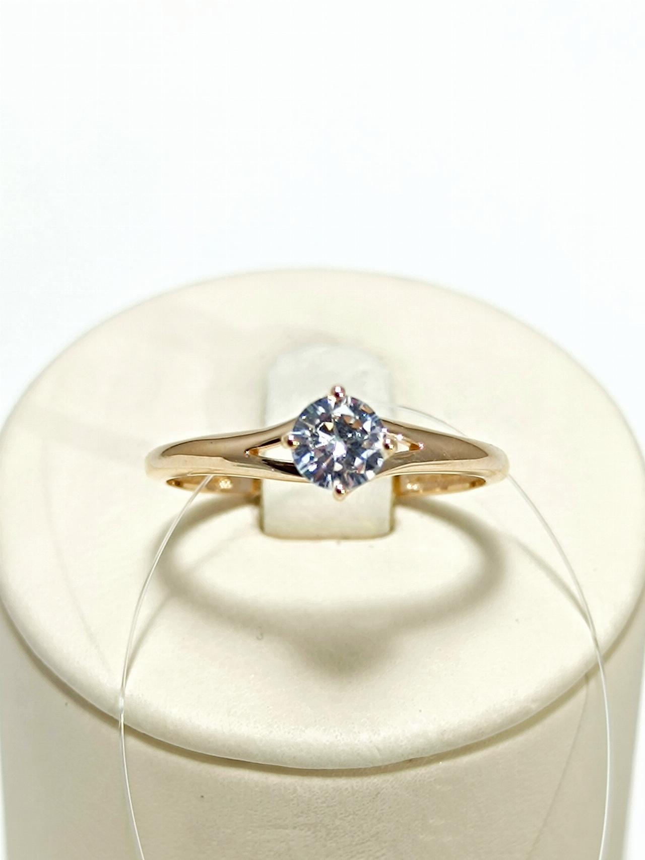 Золотое кольцо, вставка фианит