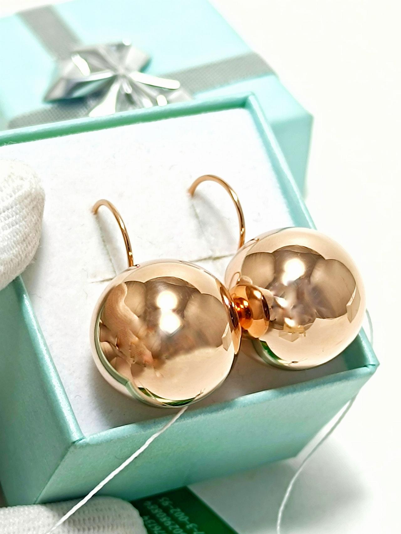 Золотые серьги шары