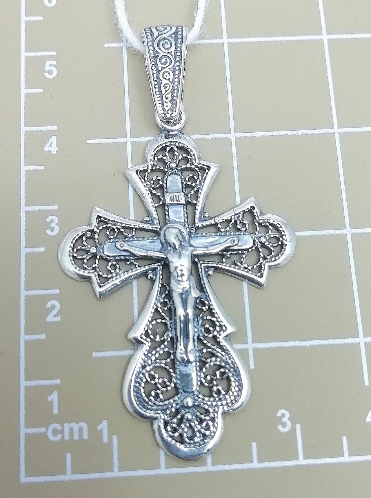 Серебряный крест православный