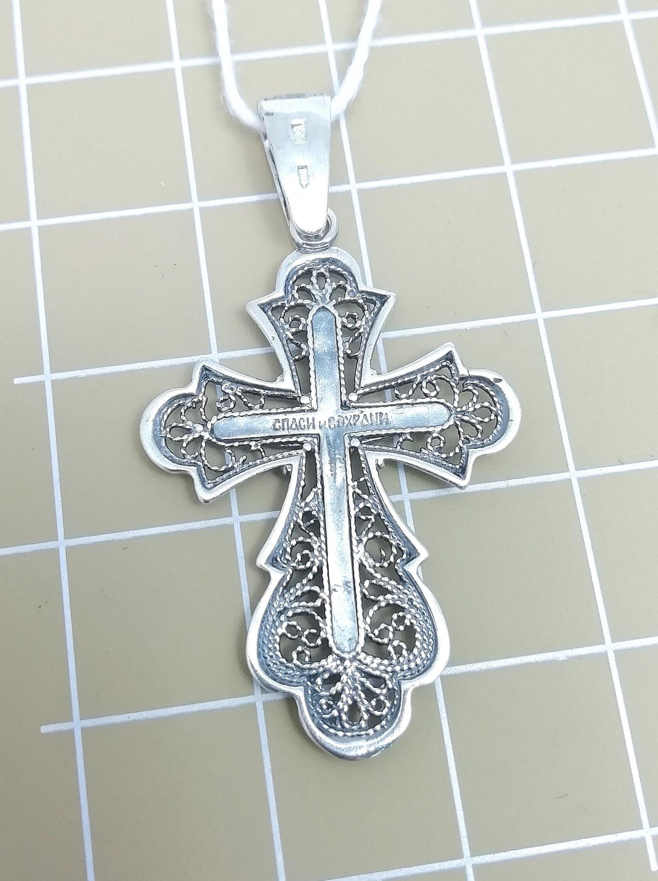 Серебряный крест православный