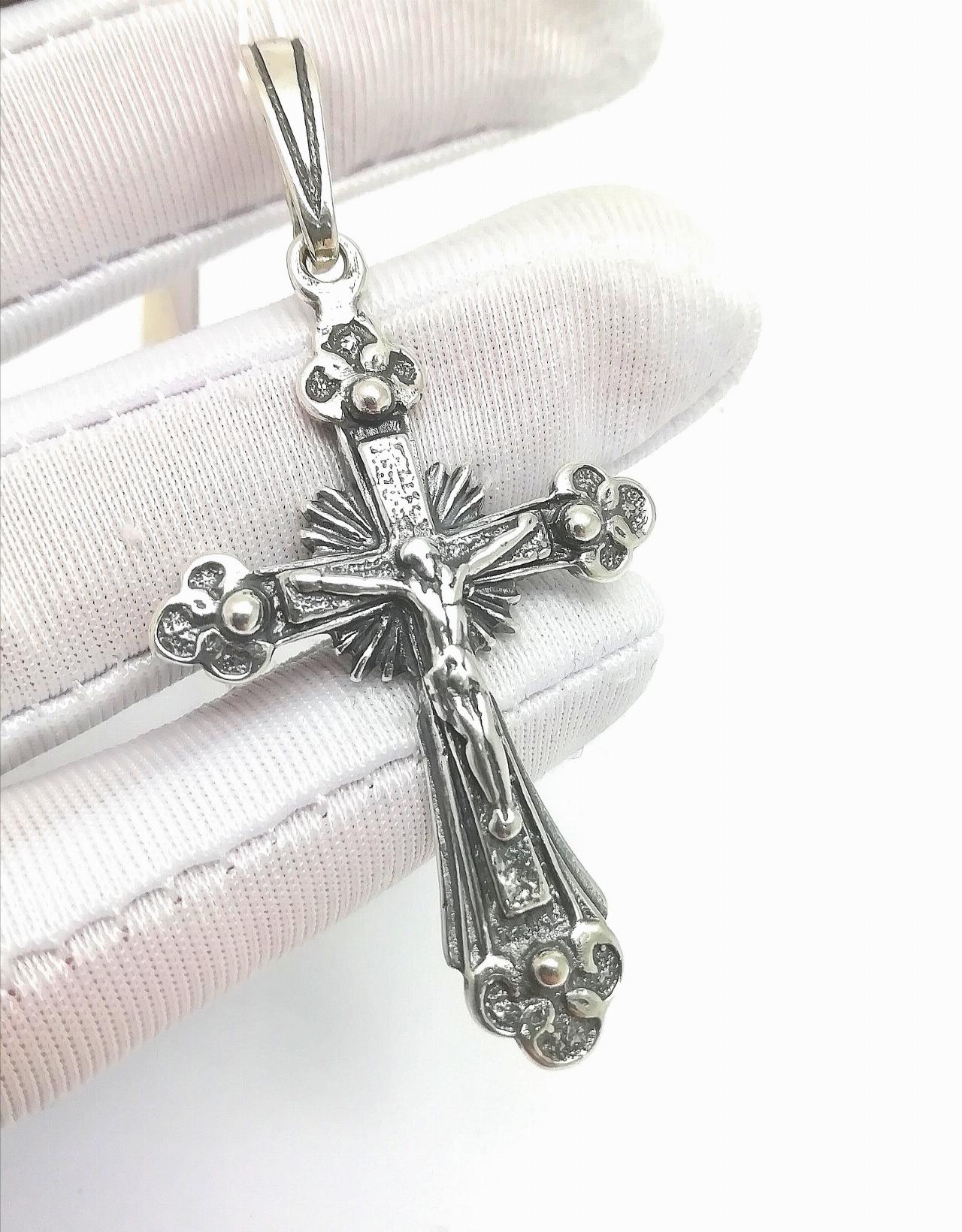 Серебряный крест православный