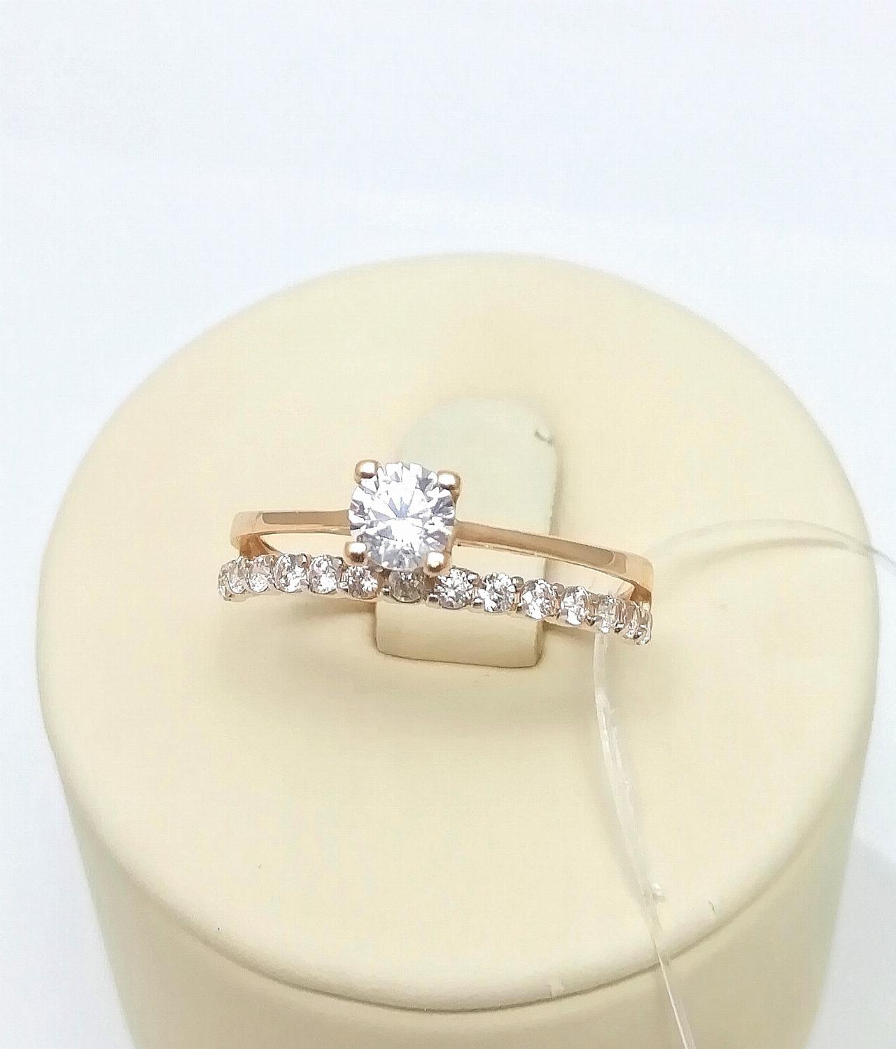 Золотое кольцо дорожка, вставка фианит