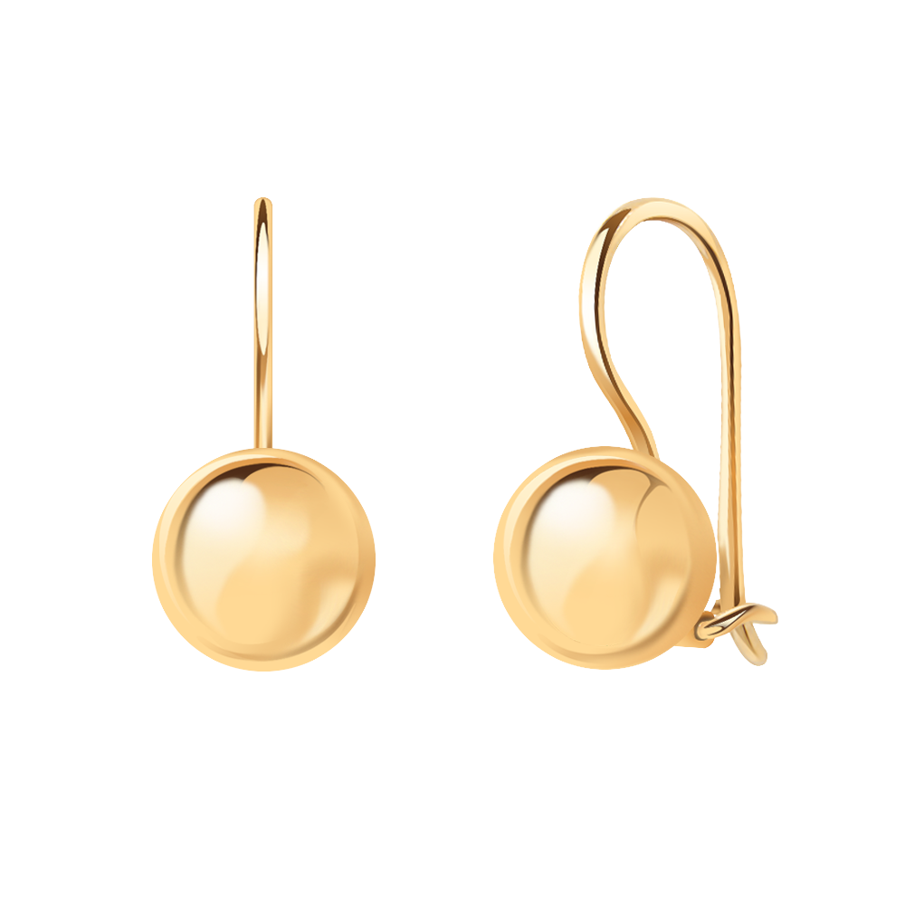 Золотые серьги шары