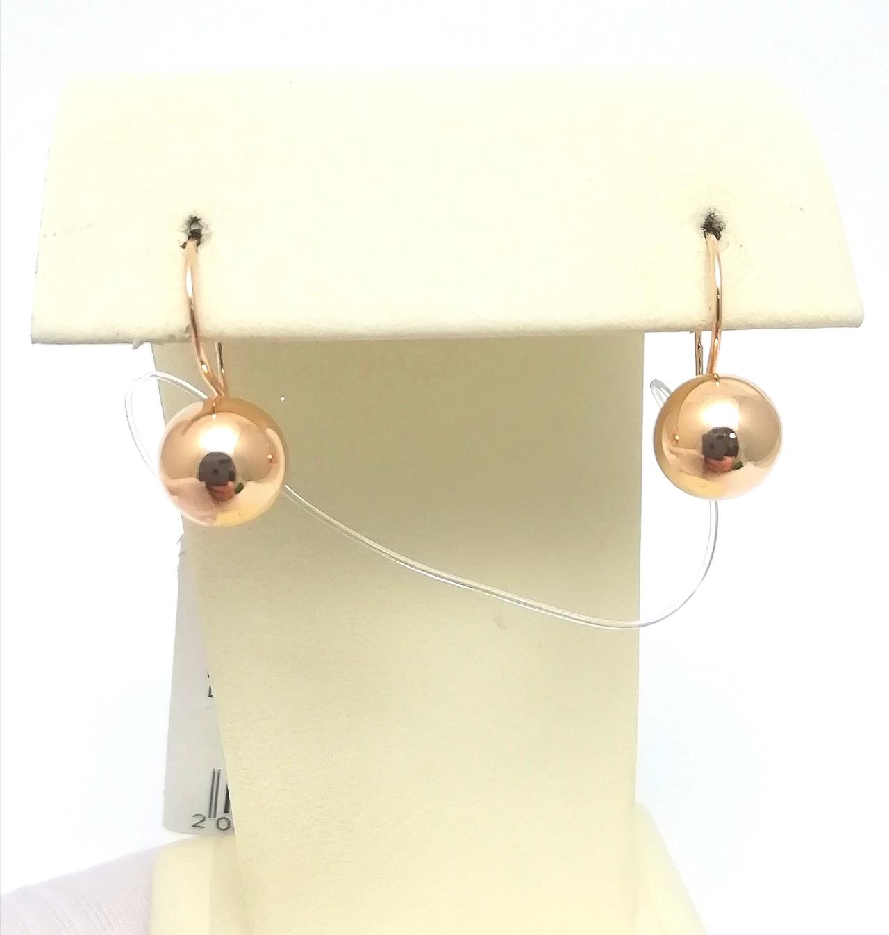 Золотые серьги шары