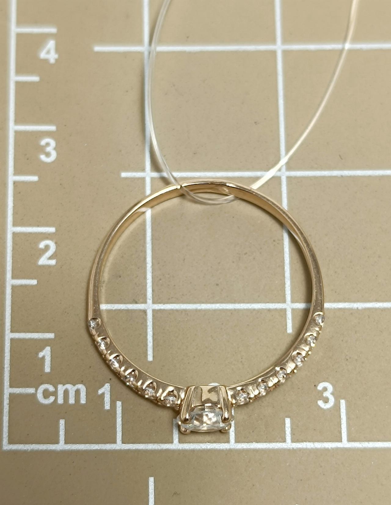 Золотое кольцо дорожка, вставка фианит