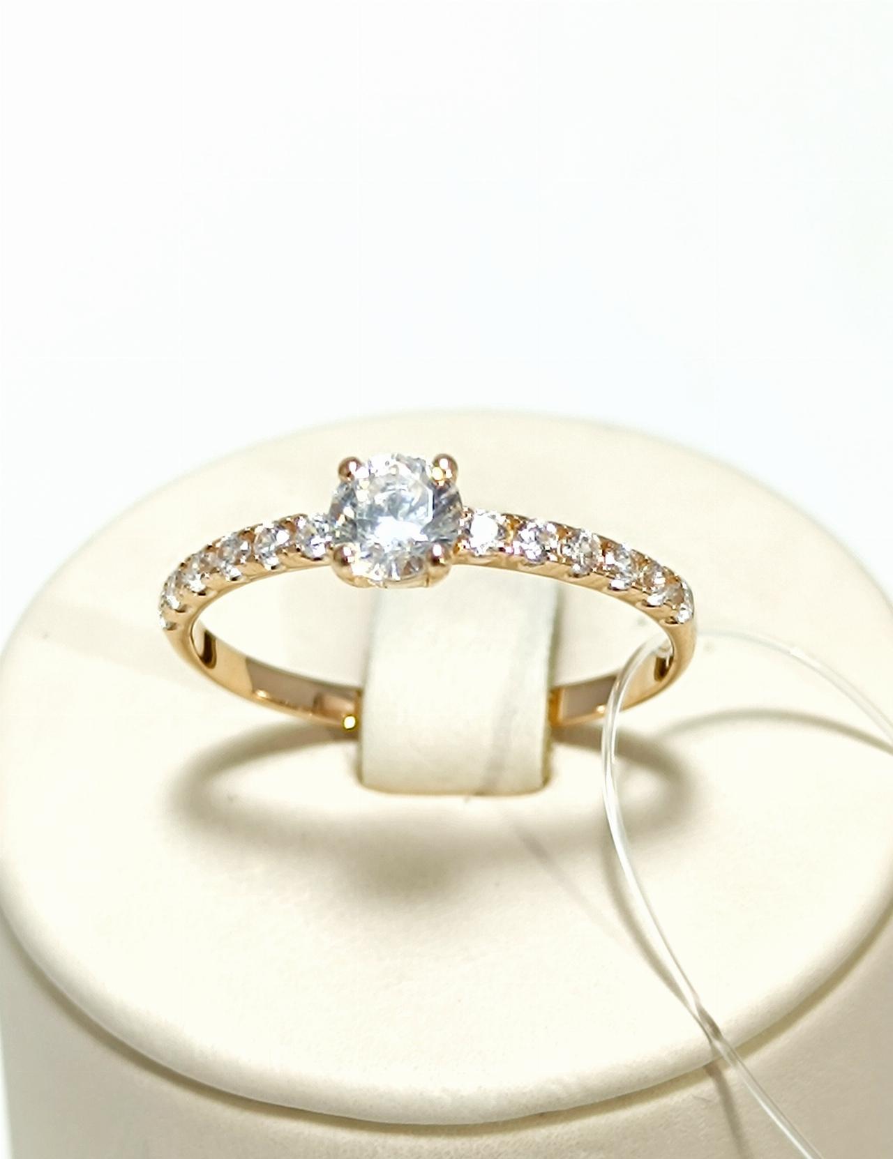 Золотое кольцо дорожка, вставка фианит