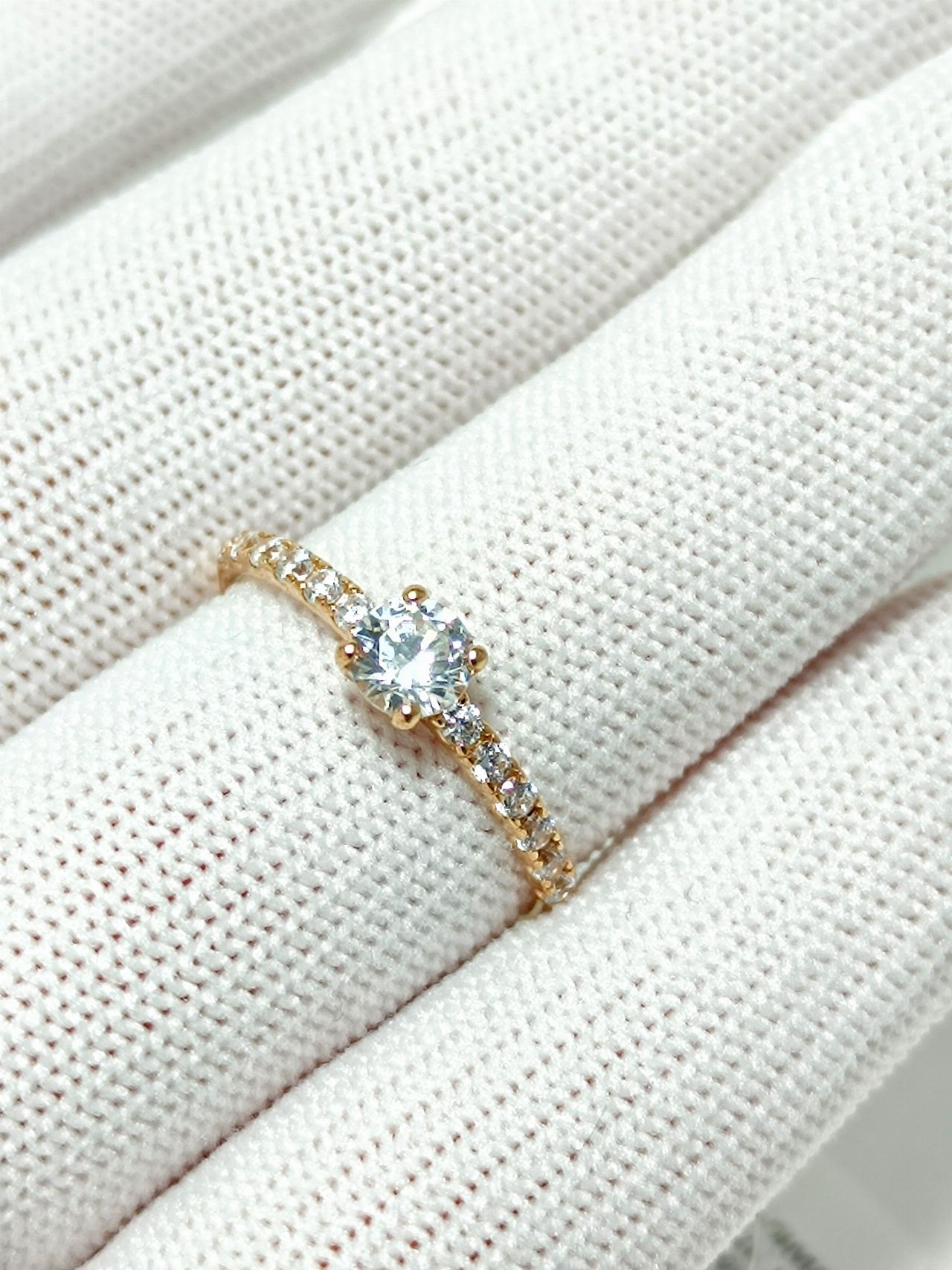 Золотое кольцо дорожка, вставка фианит